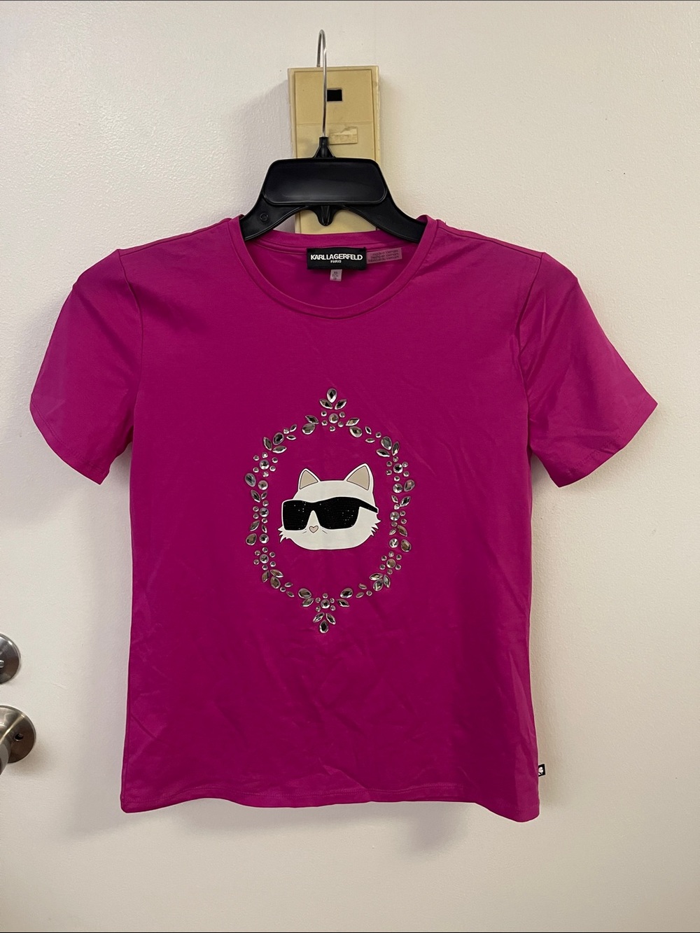 Karl Lagerfeld Fuchsia Crewneck Tee